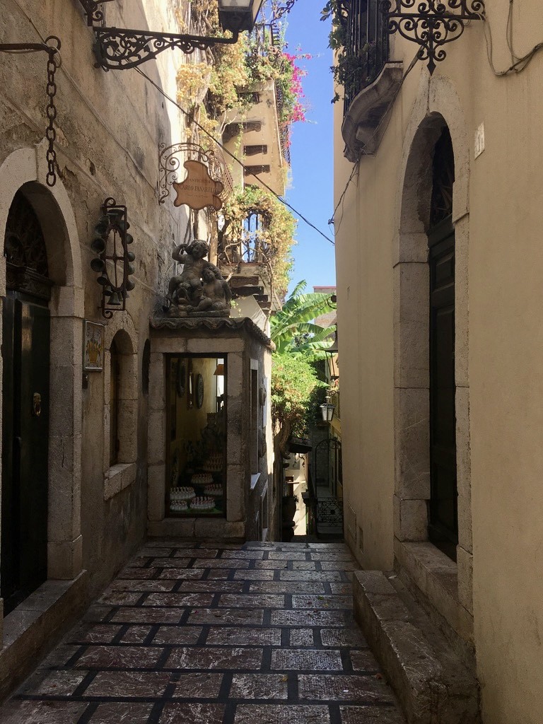 Narrow street in Taormina